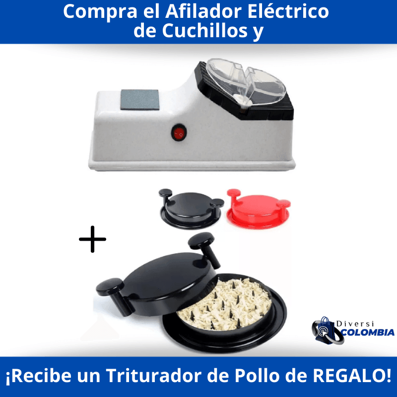 Afilador Eléctrico PROMAX + Desmechador de Pollo y Carne de REGALO🎁 (¡Quedan 7 unidades!)