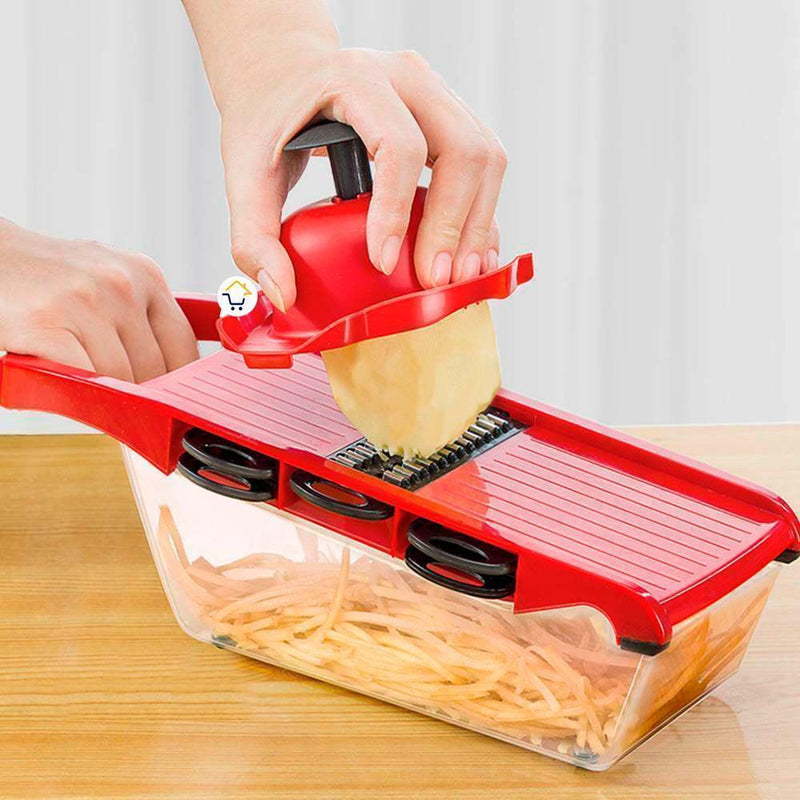 Ayudante De Cocina Rallador De Verduras Mandolina 6 En 1 Picatodo Rebanador - DiversiColombia