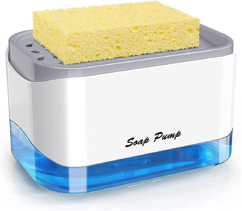 Dispensador Acrílico De Jabón Liquido Lavaplatos Con Esponja Cocina - DiversiColombia
