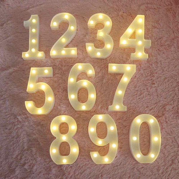LETRAS Y NUMEROS LUMINOSOS Decoracion Fiestas 22cm - DiversiColombia
