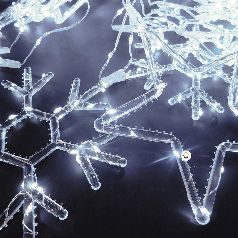 Luces Led Estrellas Y Copos 470 Luces 6m Navidad Blanca 1632B - DiversiColombia