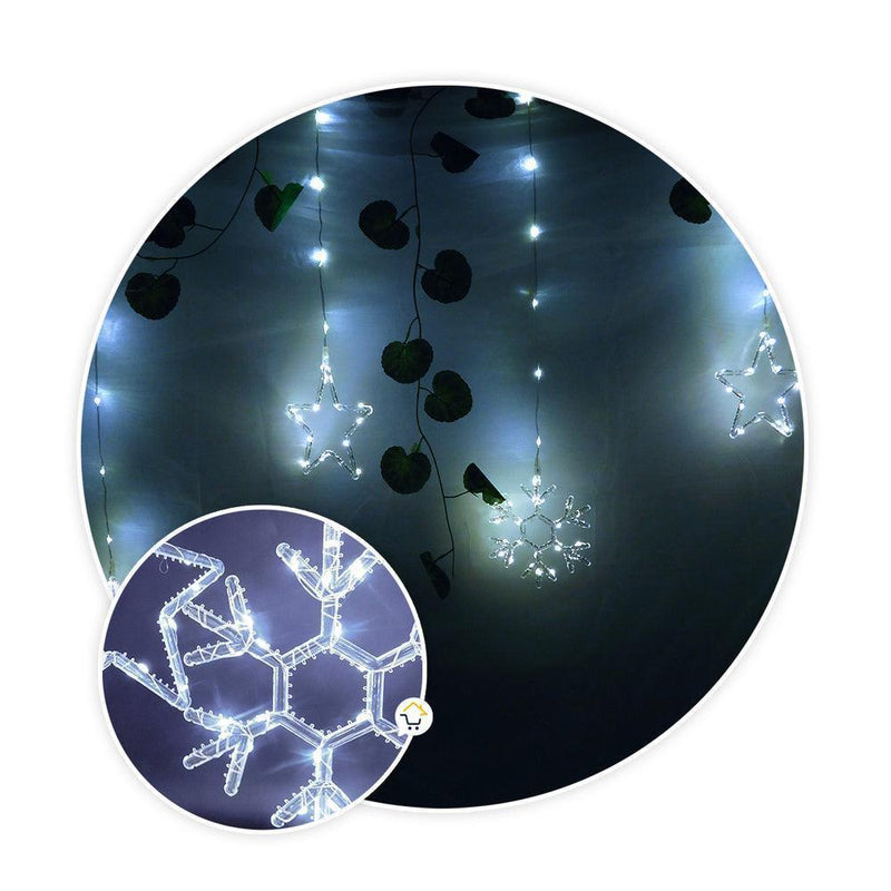 Luces Led Estrellas Y Copos 470 Luces 6m Navidad Blanca 1632B - DiversiColombia